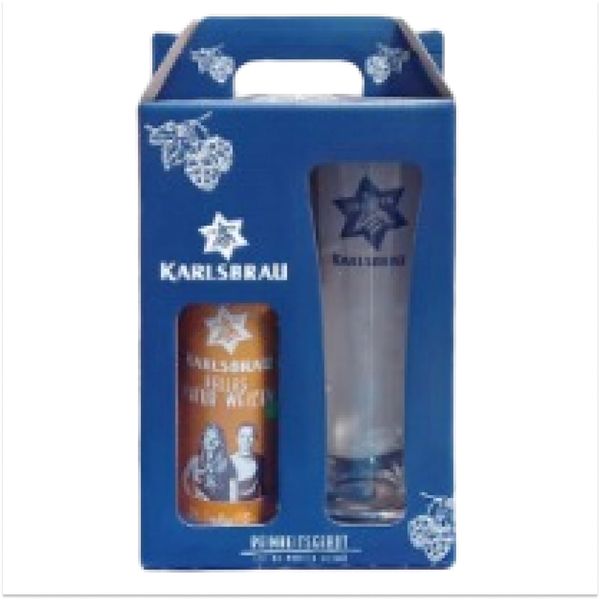 Kit Presenteável Karlsbrau Weizen Lata 500ml + Copo Kit Presenteável Karlsbrau Weizen Lata 500ml + Copo