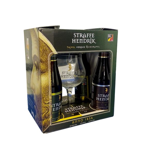 Kit presenteável Straffe Hendrik 4 garrafas + 1 taça Kit presenteável Straffe Hendrik 4 garrafas + 1 taça