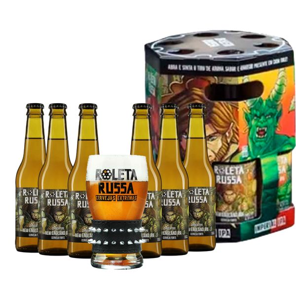 Kit Presenteavel Tambor 6 Roleta Russa New England Ipa 355ml + Copo