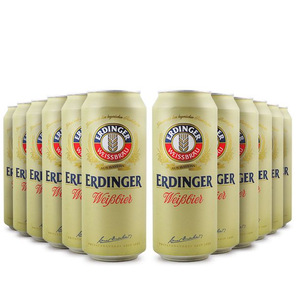 Pack 12 cervejas alemã Erdinger Weissbier Lata 500ml Pack 12 cervejas alemã Erdinger Weissbier Lata 500ml