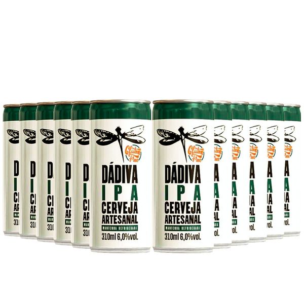 Pack 12 Dádiva IPA sem Glúten lata 310ml Pack 12 Dádiva IPA sem Glúten lata 310ml