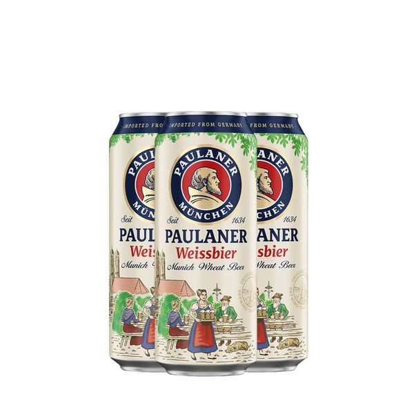 Pack 3 Cervejas Paulaner Hefe-weiss Lata 500ml Pack 3 Cervejas Paulaner Hefe-weiss Lata 500ml