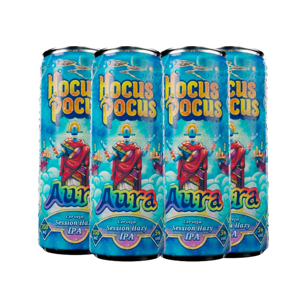 Pack 4 Cerveja Hocus Pocus Aura Session Hazy IPA 350ml