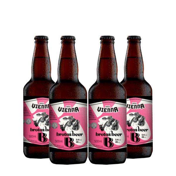 Pack 4 Cervejas Brotas Beer Vienna Lager 500Ml