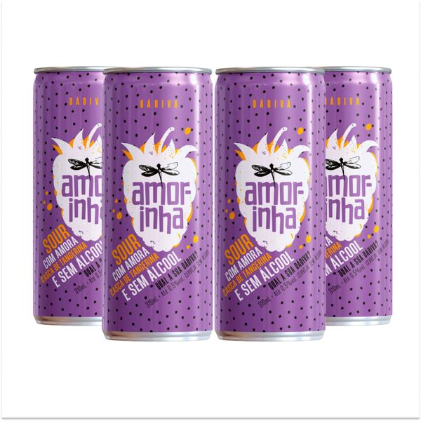Pack 4 Cervejas Dádiva Amorinha sem Álcool 310ml