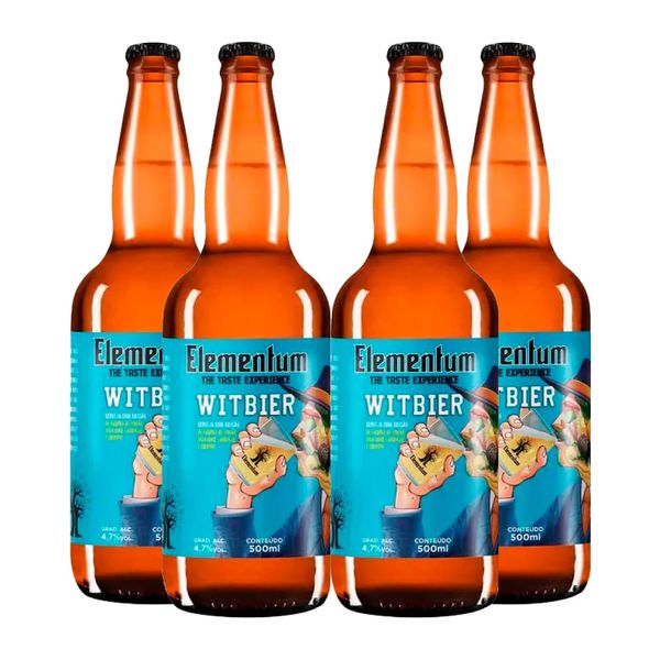 Pack 4 Cervejas Elementum Witbier 500ml