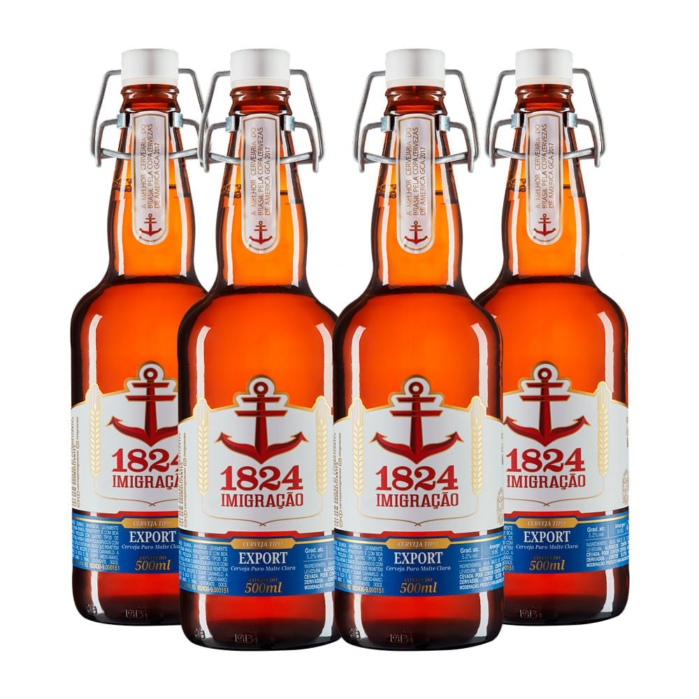 Pack 4 Cervejas Imigração Export 500ml