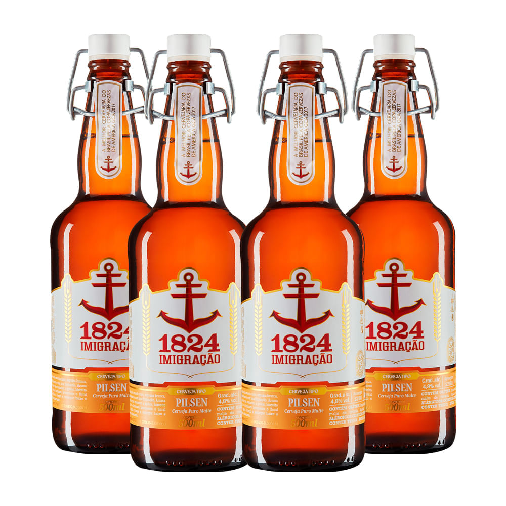 Pack 4 Cervejas Imigração Pilsen  500ml