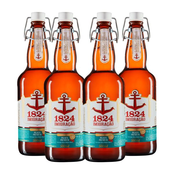 Pack 4 Cervejas Imigração Premium 500ml Pack 4 Cervejas Imigração Premium 500ml