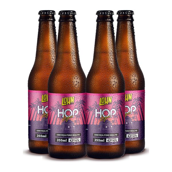 Pack 4 Cervejas Lohn Hop Lager 355ml