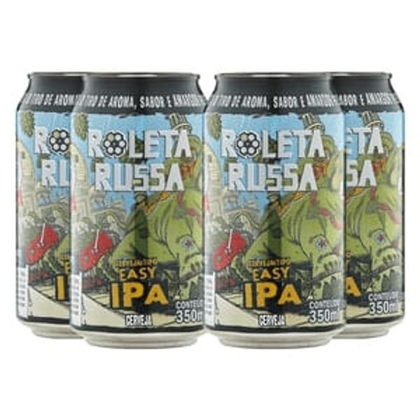 Pack 4 cervejas Roleta Russa Easy Ipa 350ml lata Pack 4 cervejas Roleta Russa Easy Ipa 350ml lata