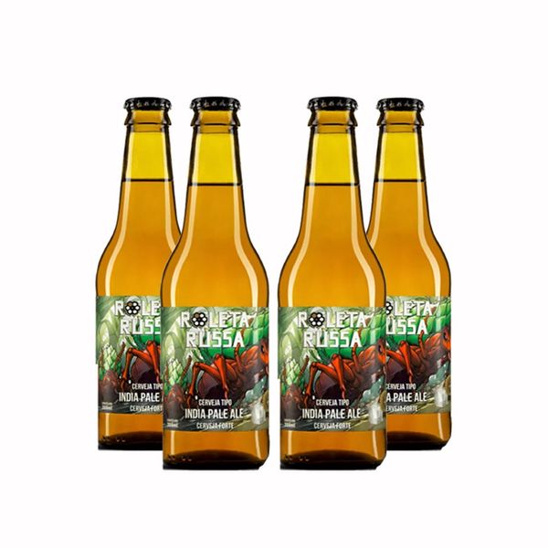 Pack 4 cervejas Roleta Russa Ipa 355ml Pack 4 cervejas Roleta Russa Ipa 355ml