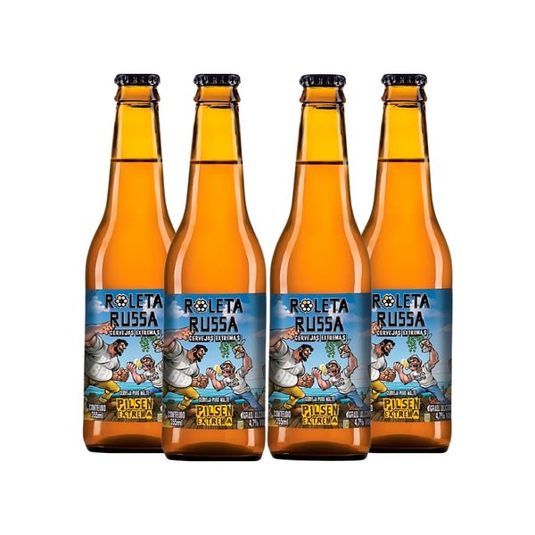 Pack 4 Cervejas Roleta Russa Pilsen Extrema