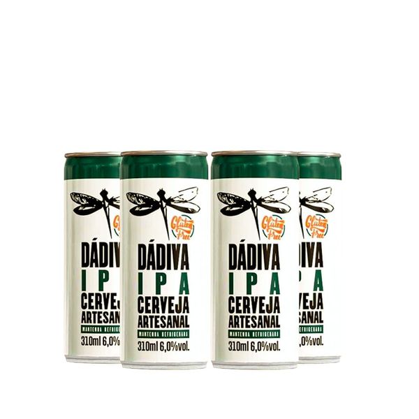 Pack 4 Dádiva IPA sem Glúten lata 310ml VL Pack 4 Dádiva IPA sem Glúten lata 310ml VL