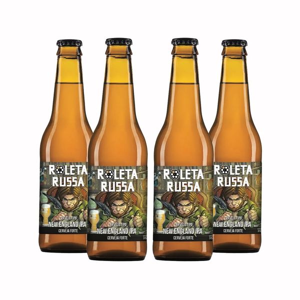 Pack 4 Roleta Russa New England Ipa 355ml Pack 4 Roleta Russa New England Ipa 355ml