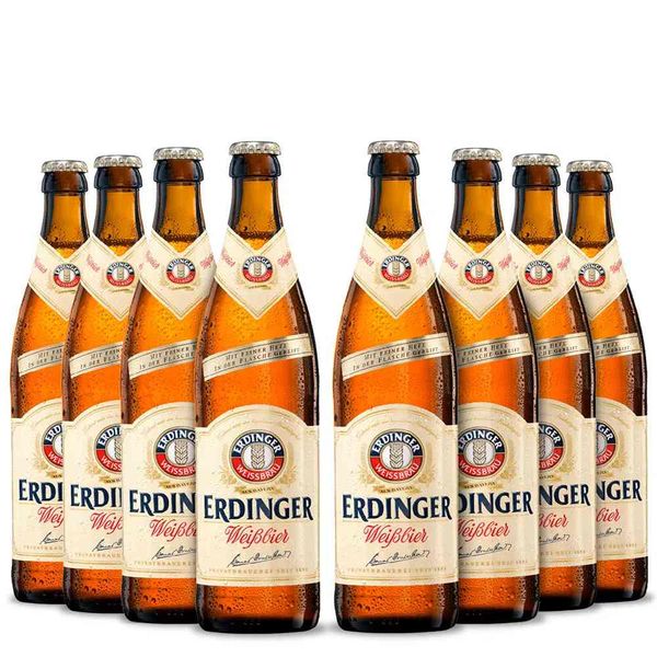 Pack 8 cervejas alemã Erdinger Weissbier 500ml Pack 8 cervejas alemã Erdinger Weissbier 500ml