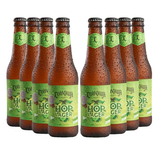 Pack 8 Cervejas Louvada Hop Lager Sem Glúten 355ml