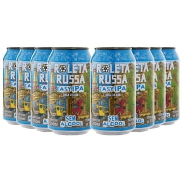Pack 8 Cervejas Roleta Russa Easy IPA S/ Gluten e S/ Álcool 350ml Pack 8 Cervejas Roleta Russa Easy IPA S/ Gluten e S/ Álcool 350ml