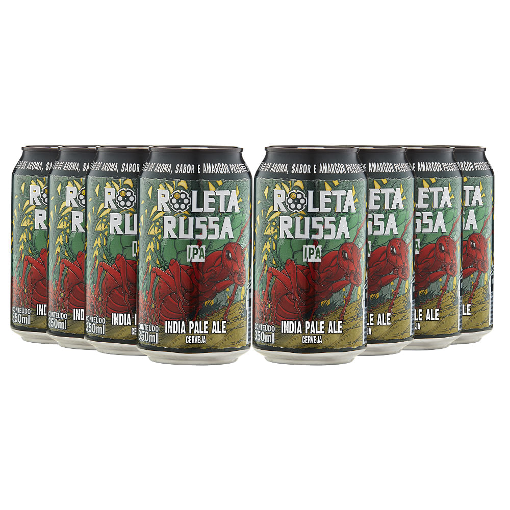 Pack 8 Cervejas Roleta Russa IPA 350ml lata