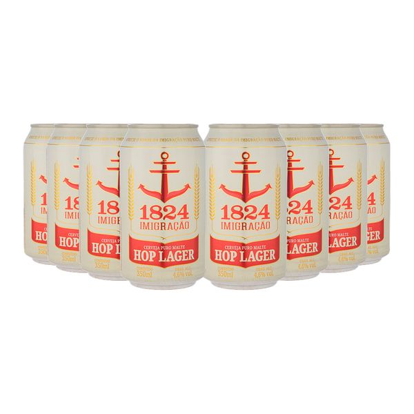 Pack 8 Imigração Hop Lager 350ml lata Pack 8 Imigração Hop Lager 350ml lata