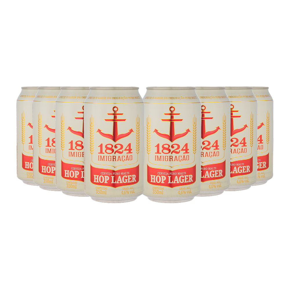 Pack 8 Imigração Hop Lager 350ml lata