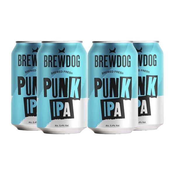Pack 4 cervejas escocesa BrewDog Punk IPA Lata 330ml