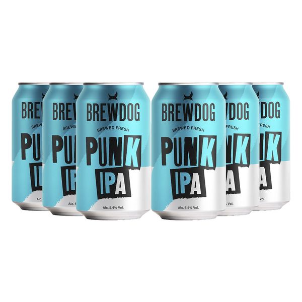 Pack 6 cervejas escocesa BrewDog Punk IPA Lata 330ml