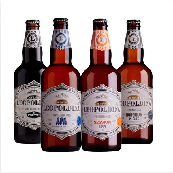 Kit Degustação 4 Cervejas Leopoldina 500ml