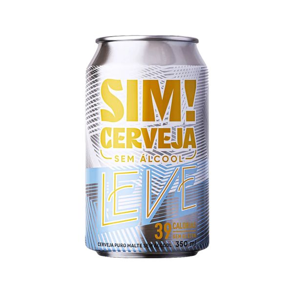 Cerveja Sim! Zero Álcool e Zero Gluten Lager 350ml Cerveja Sim! Zero Álcool e Zero Gluten Lager 350ml
