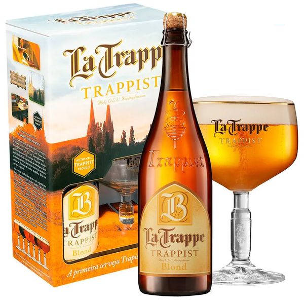 Kit Presenteável La Trappe Blond 750ml + Taça Kit Presenteável La Trappe Blond 750ml + Taça