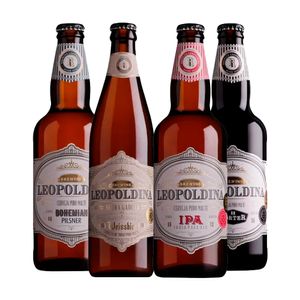 Produto Kit Degustação 4 Cervejas Leopoldina 500ml da loja CervejaBox no valor de: 109,49