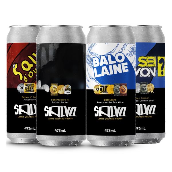 Kit Degustação 4 Cervejas Salva 473ml