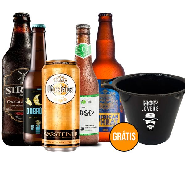 Kit Degustação Volta ao Mundo (5 Unid) + Balde de Cerveja 5L Grátis Kit Degustação Volta ao Mundo (5 Unid) + Balde de Cerveja 5L Grátis