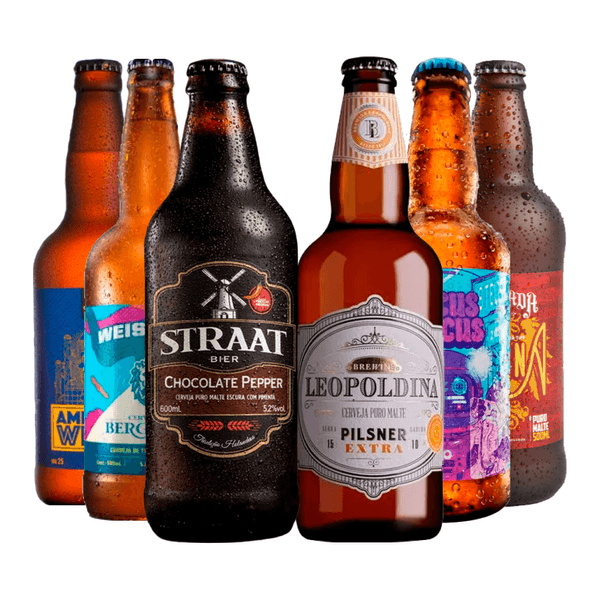 Kit Explorador 6 Cervejas Artesanais Brasileiras Grandes - 15,99 P/ Unid. Kit Explorador 6 Cervejas Artesanais Brasileiras Grandes - 15,99 P/ Unid.