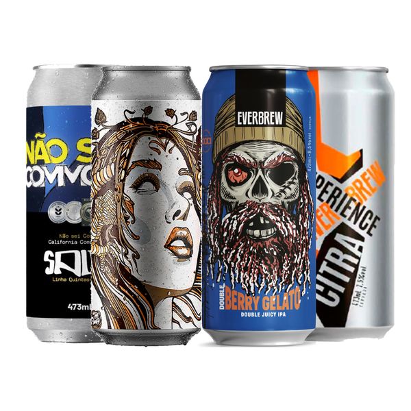 Kit Degustação 4 Cervejas High End 473ml
