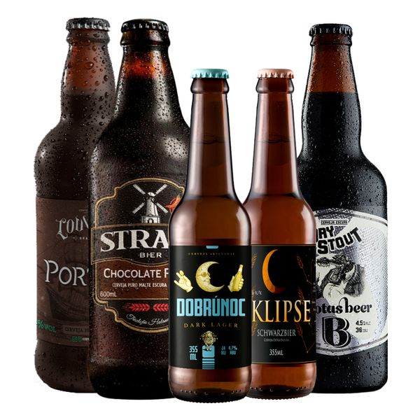 Kit Degustação 5 Cervejas Escuras