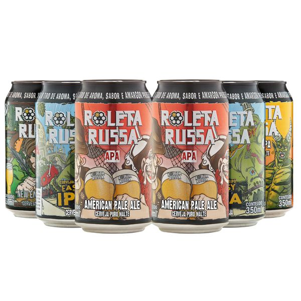 Kit Degustação 6 Roleta Russa Lata 350ml