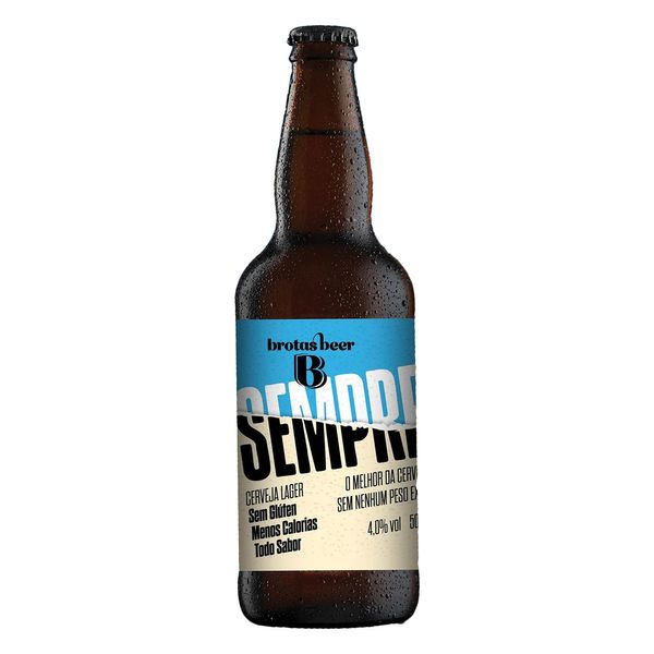 Cerveja Brotas Beer Sempre Lager Sem Glúten 500ml