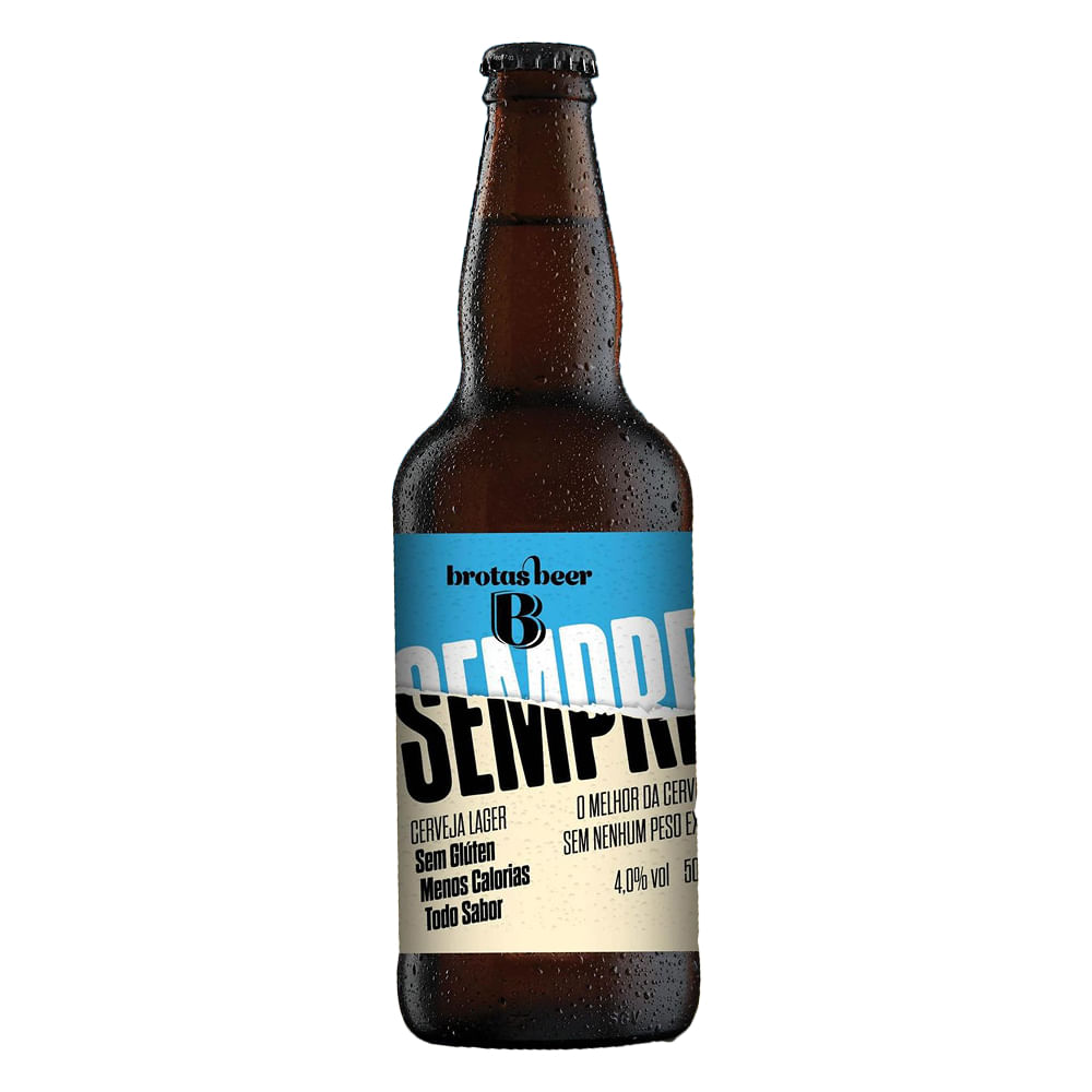 Cerveja Brotas Beer Sempre Lager Sem Glúten 500ml