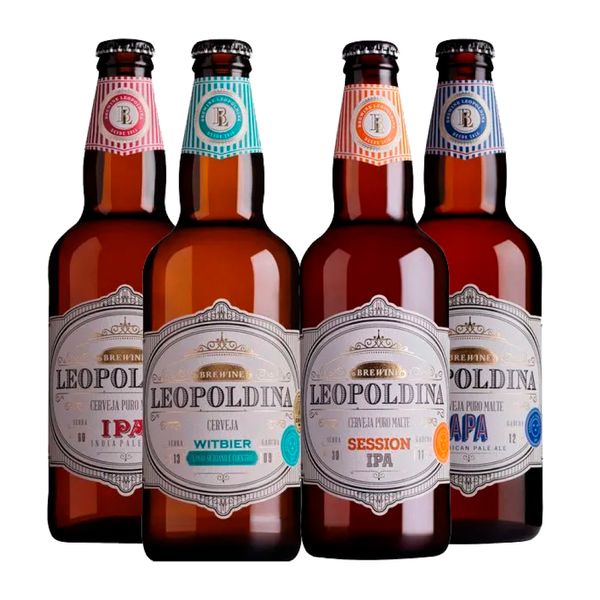 Kit Degustação 4 Cervejas Leopoldina 500ml
