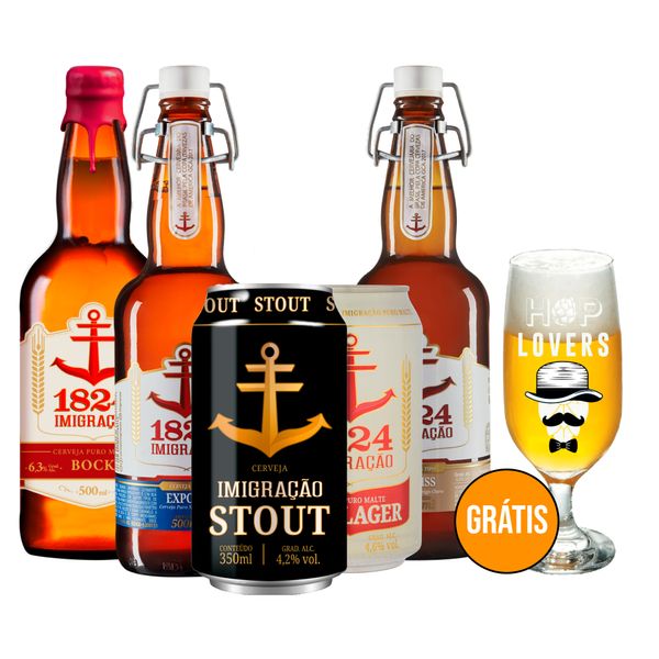 Kit 5 Cervejas Imigração + Taça Grátis