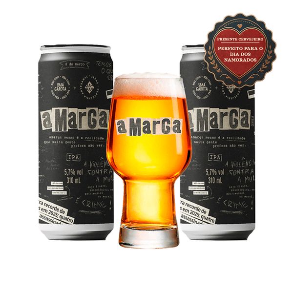 Kit 2 Cervejas Beba Como uma Garota e Japas Amarga IPA 310ml + Copo