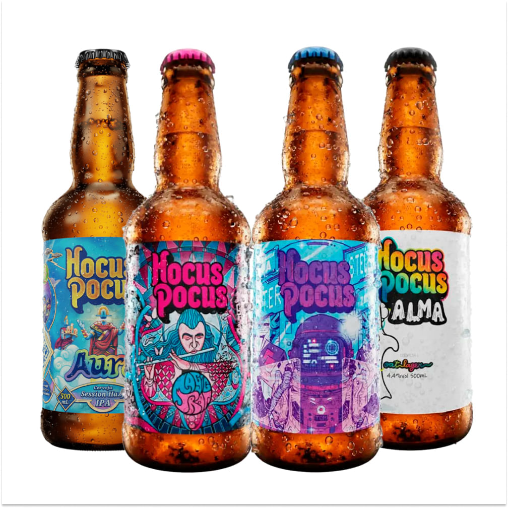 Kit Degustação 4 Cervejas Hocus Pocus 500ml