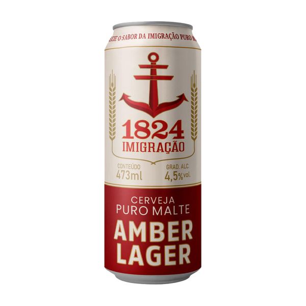 Cerveja Imigração Amber Lager Zero Carbo e Zero Gluten 473ml