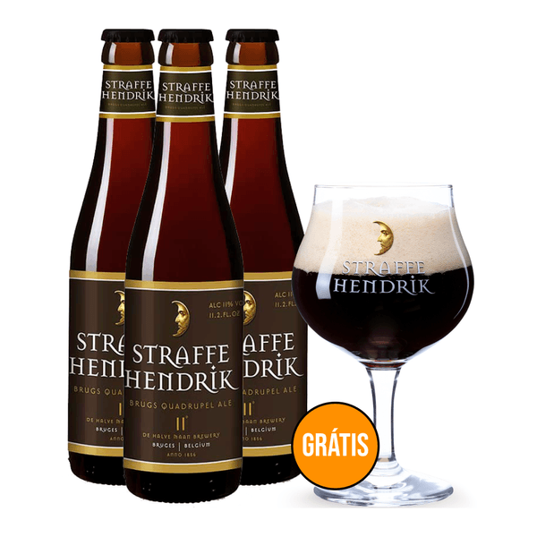 Kit 3 Straffe Hendrik Quadrupel + Taça Grátis
