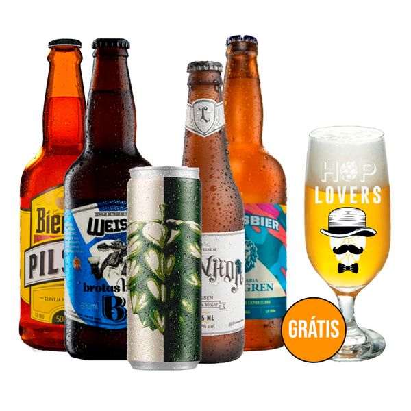 Kit Degustação Volta Ao Mundo (5 unid) + Taça Grátis