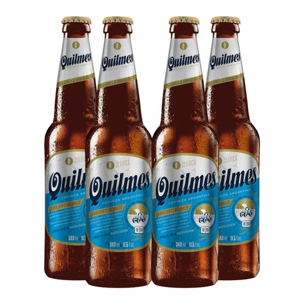 Pack 4 Cervejas Argentinas Quilmes 340ml