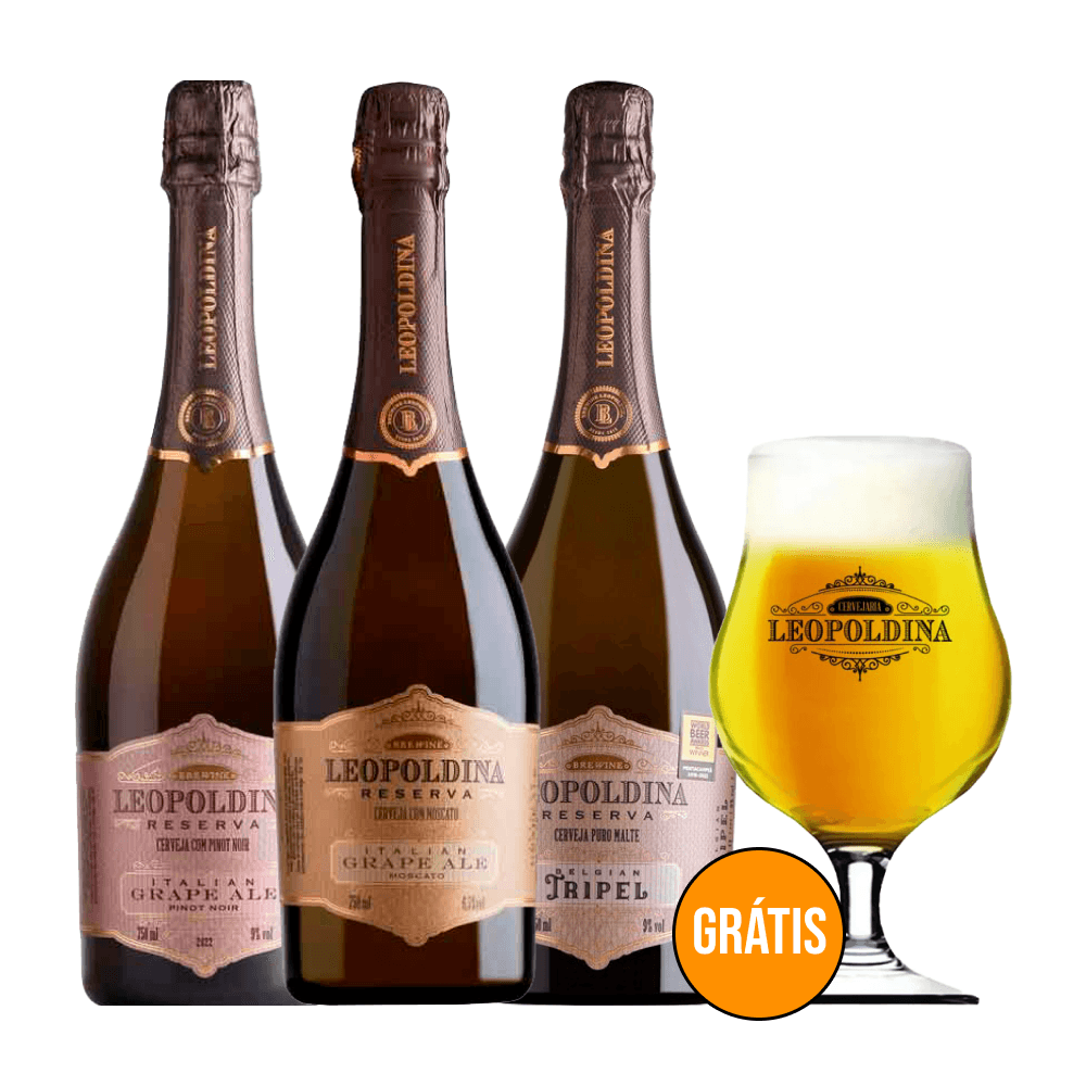 Kit Degustação 3 Leopoldina 750ml + Taça Grátis