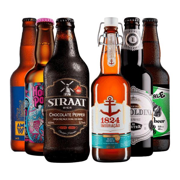 Kit Explorador 6 Cervejas Artesanais Brasileiras Grandes - 15,99 P/ Unid.
