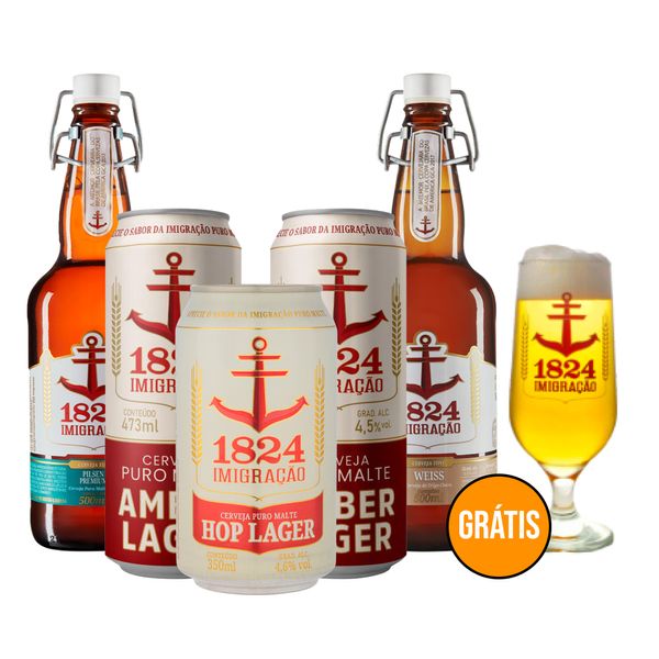 Kit 5 Cervejas Imigração + Taça Grátis